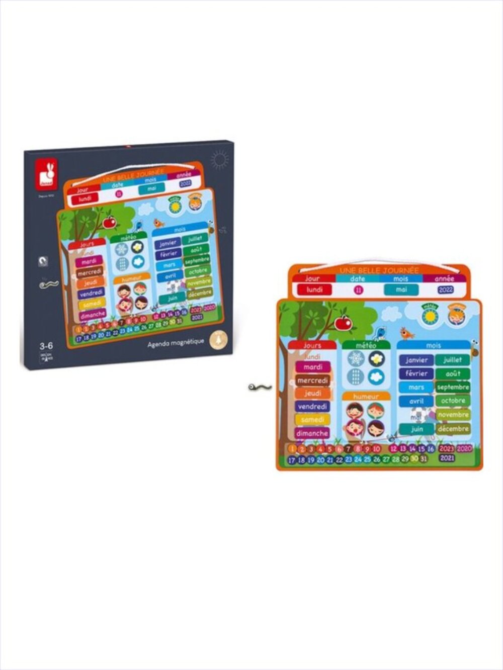 Agenda Magnetique Une Belle Journee - En Bois  New Sealed For Age 3+